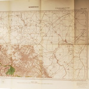 Large WW2 German Map - Aachen / Gemmenich
