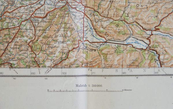 Large WWII German map of Nancy Hagenau