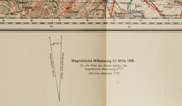 WWII German map of Bordeaux region, France