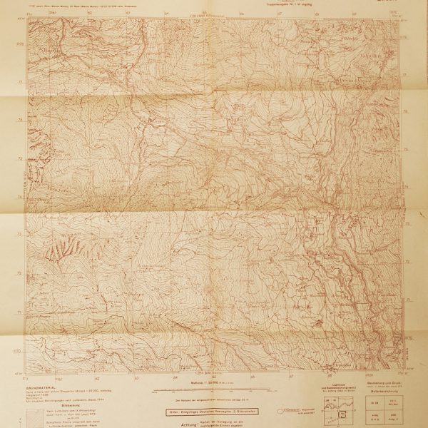 WWII German Map of Italy