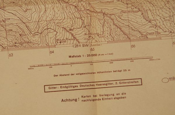 WWII German Map of Italy