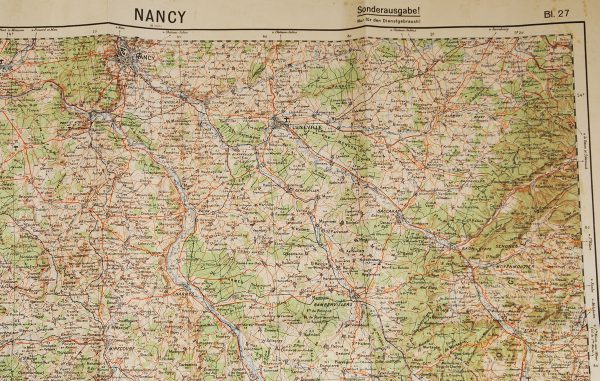 WWII German Map of Nancy France