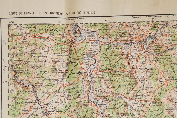 WWII German Map of Nancy France