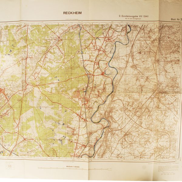 Large WWII German map of Belgium, Reckheim