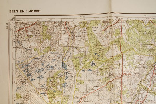 Large WWII German map of Belgium, Reckheim