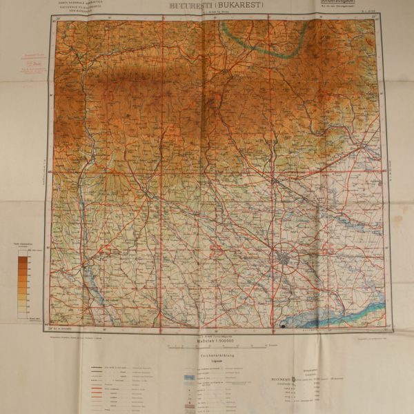 WWII German map of Bucharest