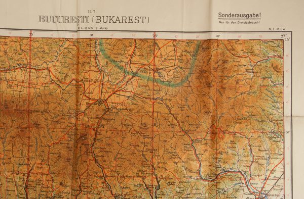 WWII German map of Bucharest