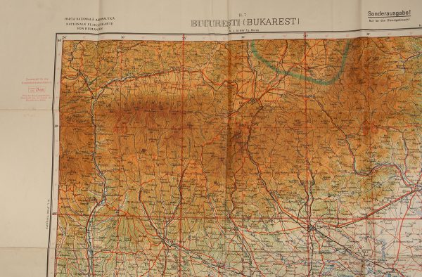WWII German map of Bucharest