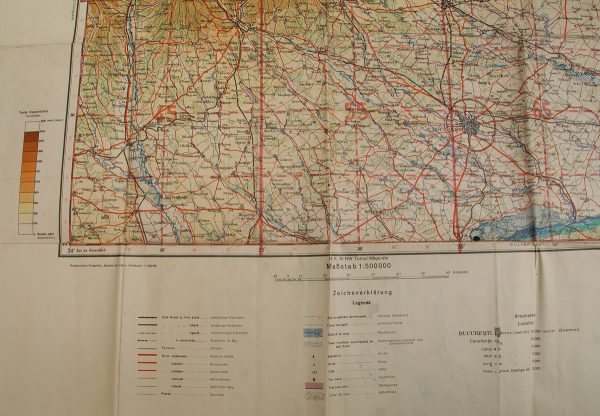 WWII German map of Bucharest