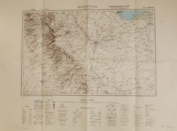 WWII German Afrika korps Map - Medenine, Tunisia