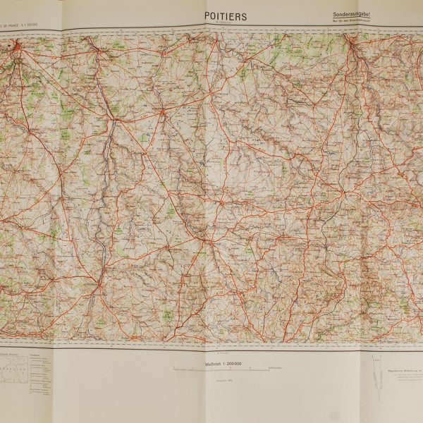 WWII German Map Poitiers, France