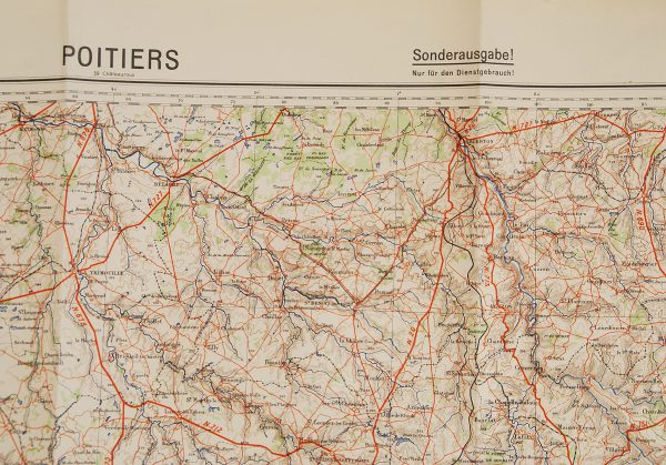 WWII German Map Poitiers, France