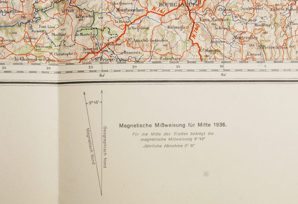 WWII German Map Poitiers, France