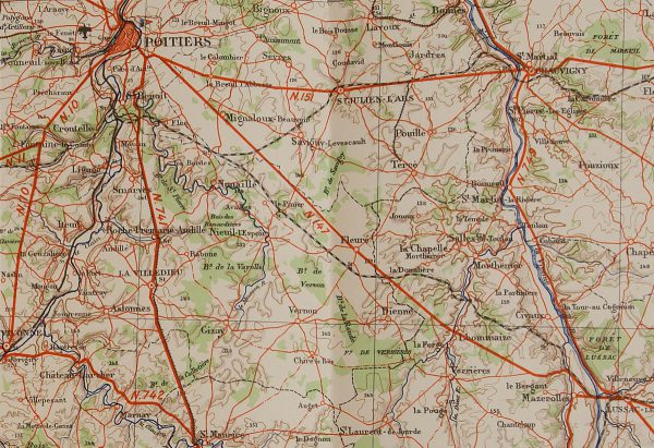 WWII German Map Poitiers, France