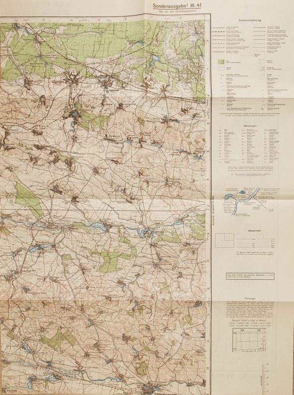 WWII German Russian Front map, Dsershinsk