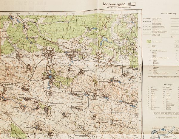 WWII German Russian Front map, Dsershinsk