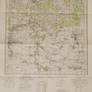 WWII German Russian Front map, Dsershinsk