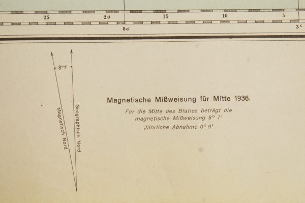 WWII German Map, Montpelier area, France