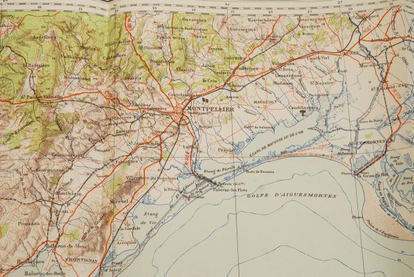 WWII German Map, Montpelier area, France