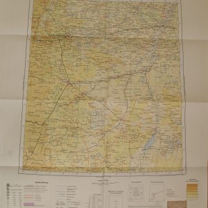 WWII German Russian Front Map - Tscheljabinsk