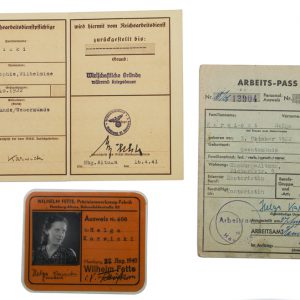 Thrid Reich Document Grouping - Helga Karwicki