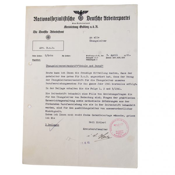 Rare WWII Gestapo documents