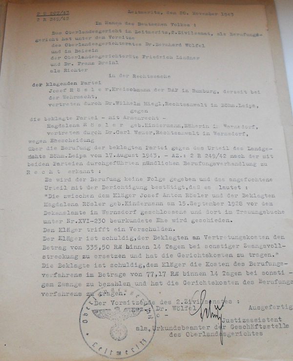 Third Reich Legal Documents
