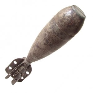 Inert WWII British 3-Inch Mortar Round, 1941 Dated