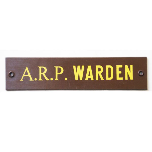 WWII British ARP Sign