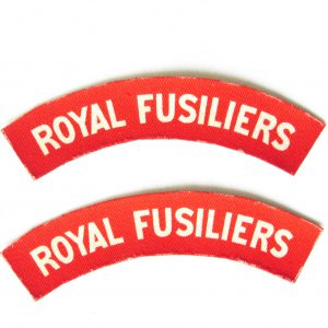 WWII British Army Royal Fusilers Shoulder Tabs