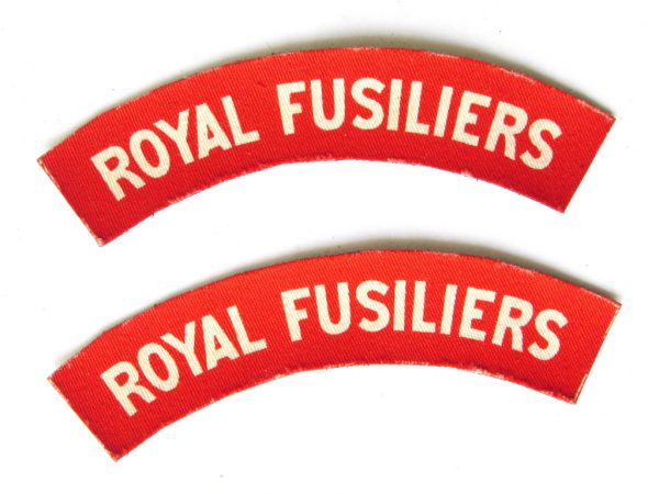 WWII British Army Royal Fusilers Shoulder Tabs