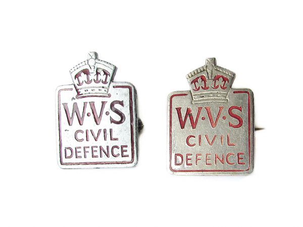 WWII British Civil Defence WVS Badges