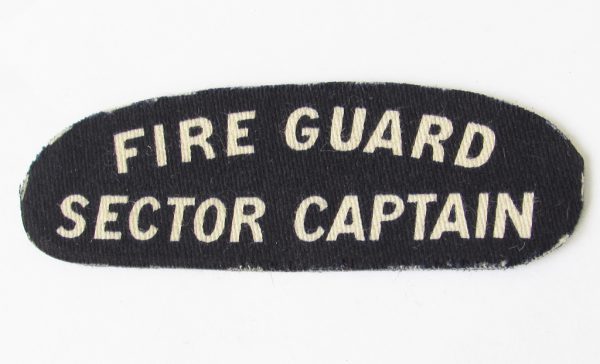 WWII British Fire Guard Sector Captain Badge