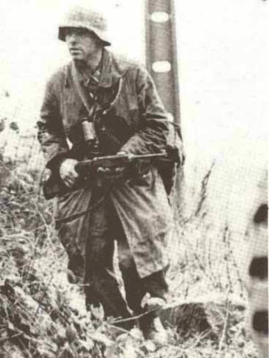 German soldier with m1 carbine