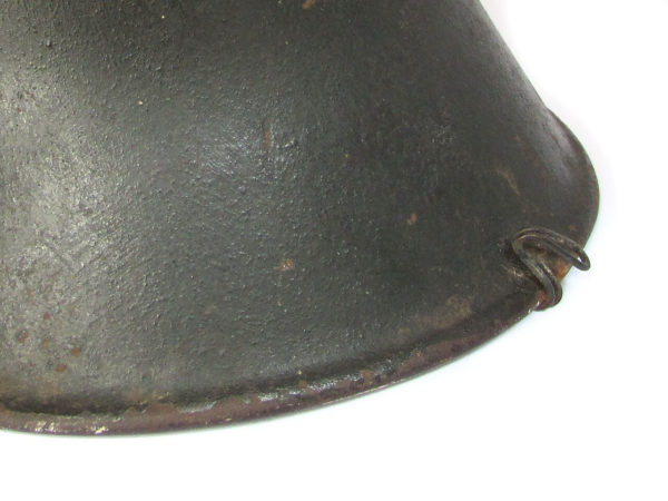 WWII German Re-issue M18 helmet with Tarnnetz hooks