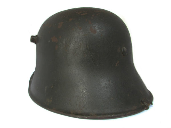 WWII German Re-issue M18 helmet with Tarnnetz hooks