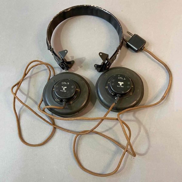 WWII Panzer/Armored Vehicle Headphones – Model “Dfh.b” (SABA, 1943)