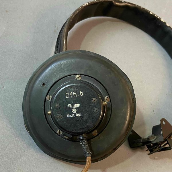 WWII Panzer/Armored Vehicle Headphones – Model “Dfh.b” (SABA, 1943)