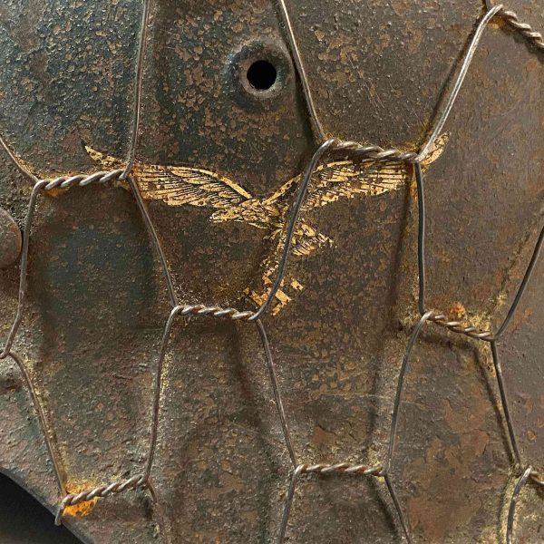M42 Luftwaffe SD helmet with chicken wire from collection of John Burnett